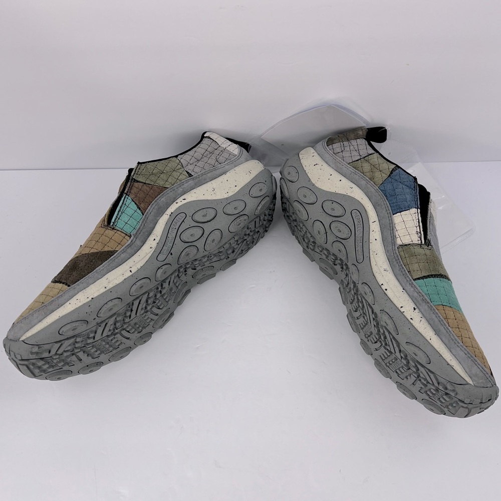 MERRELL JUNGLE MOC SCRAP LEATHER MULTI COLOR PATCHWORK CLOGS/SHOES SIZE 12 - Picture 9 of 17